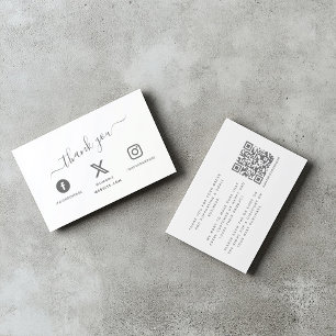 QR-Code Social Media Vielen Dank Rabatt Encl Begleitkarte