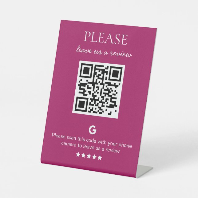 QR-Code Sockelschild (Vorderseite)