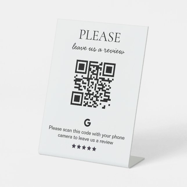 QR-Code Sockelschild (Vorderseite)