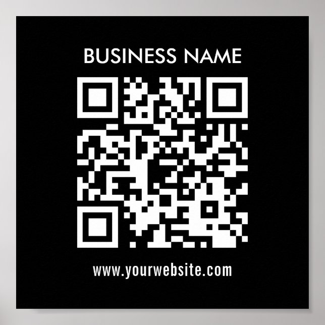 QR-Code sofort erstellen | Modernes, einfaches Des Poster (Vorne)