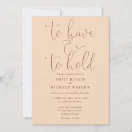 QR-Code-Soft-Peach-Hochzeiten haben und halten Einladung