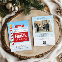 QR-Code Sold Sign Anwesen Weihnachtskarte