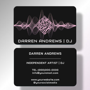 QR-Code-Soundwave für benutzerdefinierte Musik Visitenkarte