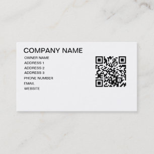 QR CODE-SPEICHER-SCHABLONEN-VISITENKARTE VISITENKARTE