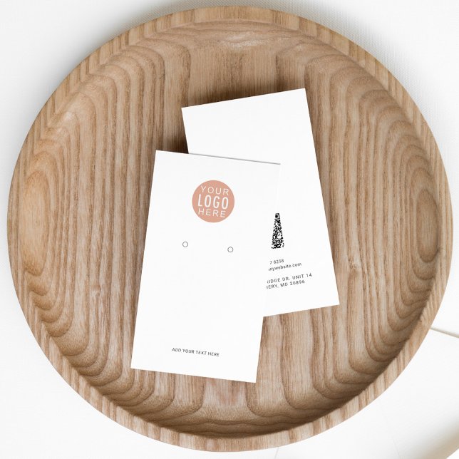 QR-Code-Speicherkarte für Ihr Firmenlogo (Modern Business Logo QR Code Employee Vertical Card)