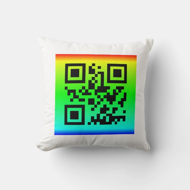 QR Code® Sprichwort: DANKE FÜR IHRE HILFE Kissen (Vorderseite)