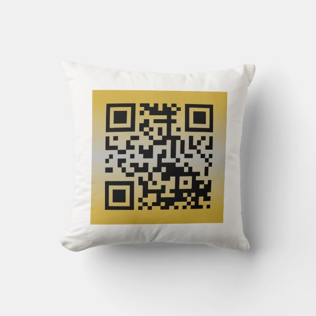 QR Code® Sprichwort: DAS NEUE JAHR Kissen (Vorderseite)