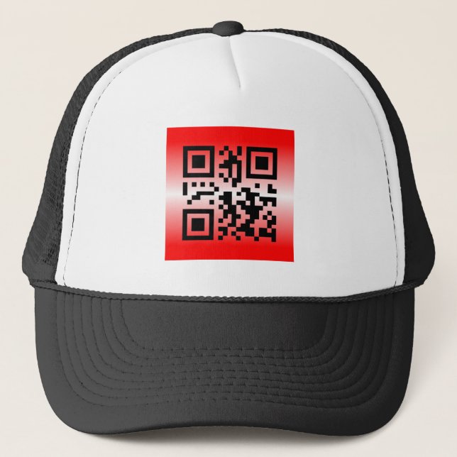 QR Code® Sprichwort: DENKEN AN SIE Truckerkappe (Vorderseite)