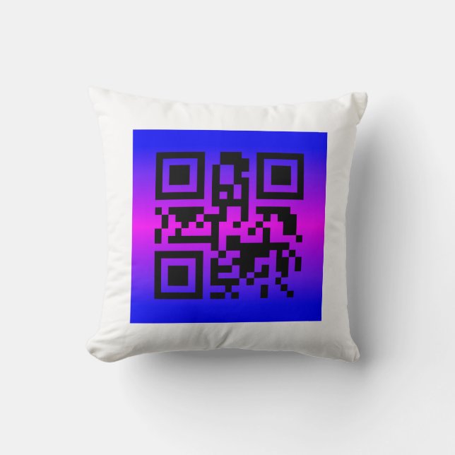 QR Code® Sprichwort: ES IST EIN JUNGER Kissen (Vorderseite)