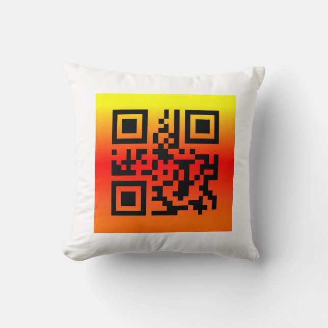 QR Code® Sprichwort: GLÜCKLICH DANKSGIVIVING Kissen (Vorderseite)