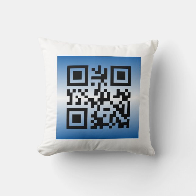 QR Code® Sprichwort: GLÜCKLICH HANUKKAH Kissen (Vorderseite)