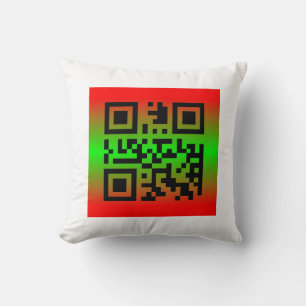 QR Code® Sprichwort: GLÜCKLICH KWANZAA Kissen