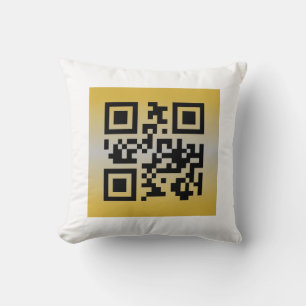 QR Code® Sprichwort: GLÜCKLICH NEUES JAHR Kissen
