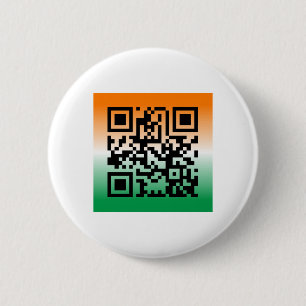 QR Code® Sprichwort: GLÜCKLICH ST. PATRICK-TAG Button