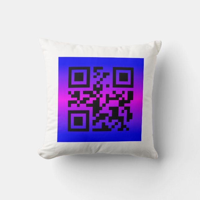 QR Code® Sprichwort: GLÜCKLICHER GEBURTSTAG Kissen (Vorderseite)