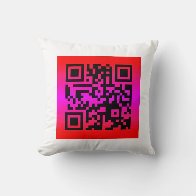 QR Code® Sprichwort: GLÜCKLICHER MUTTER-TAG Kissen (Vorderseite)