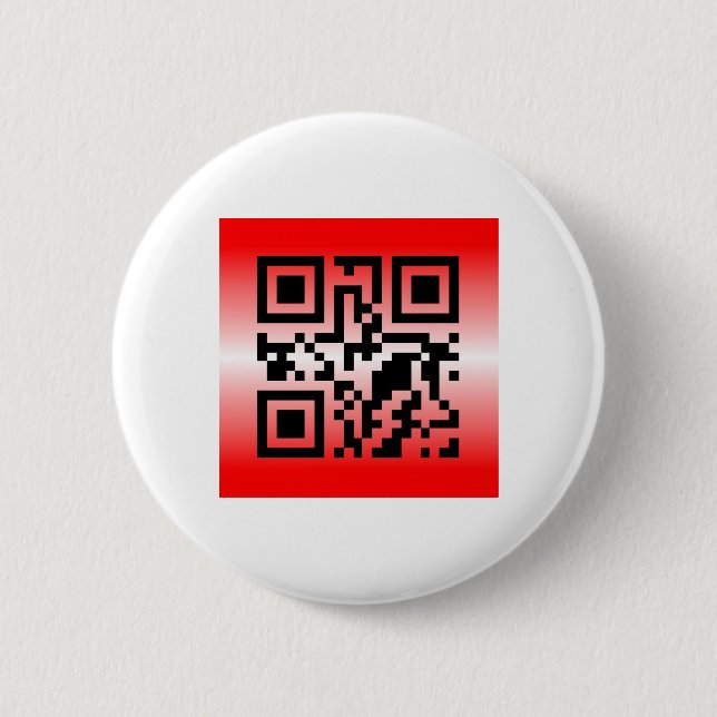 QR Code® Sprichwort: ICH LIEBE SIE Button (Vorderseite)