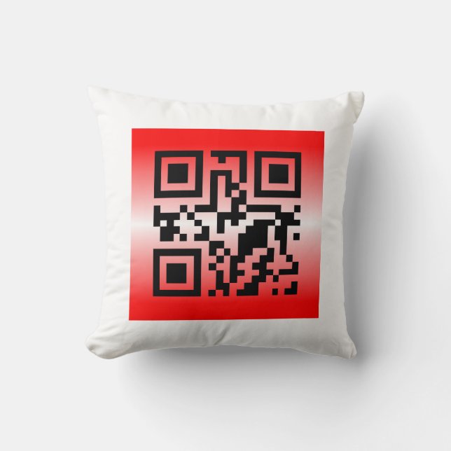 QR Code® Sprichwort: ICH LIEBE SIE Kissen (Vorderseite)