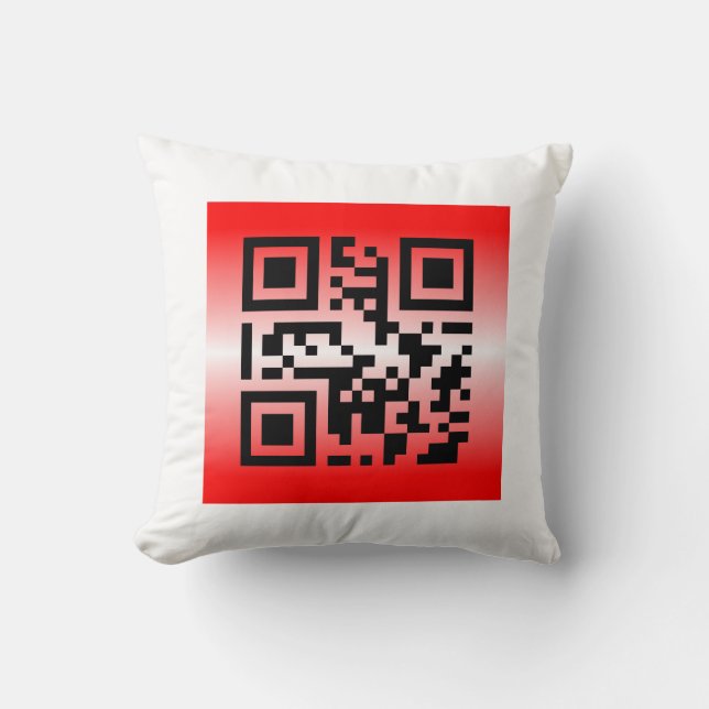 QR Code® Sprichwort: SIE SIND LIEBT Kissen (Vorderseite)