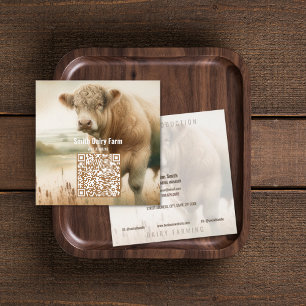 QR Code Square Business Cards Quadratische Visitenkarte