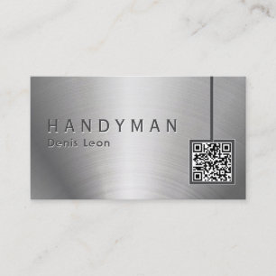 Qr Code Stainless Steel Handyman Business Card Visitenkarte