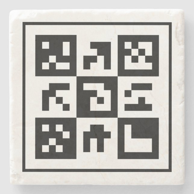 qr Code Steinuntersetzer (Vorderseite)