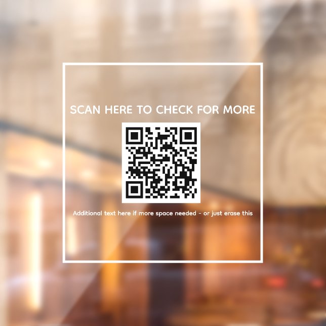 QR-Code-Sticker für die Ladenfront - scann mich Fensteraufkleber (Blatt 2)