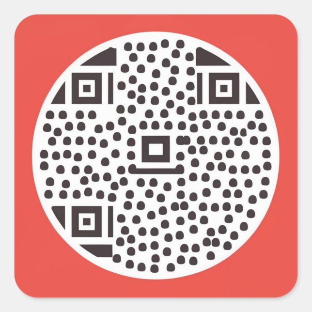 "QR-Code-Sticker für Händler: Connect & Engage" Quadratischer Aufkleber (Vorderseite)
