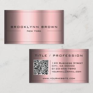 QR-Code Stilvolle dunkelrote Farbendarstellung Visitenkarte