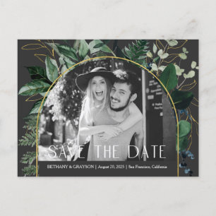 QR-Code, Stilvolles Modernes Botanisches Foto rett Ankündigungspostkarte