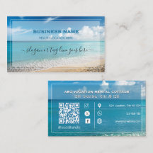 QR-Code Strand Elegante Spa Reise Visitenkarte