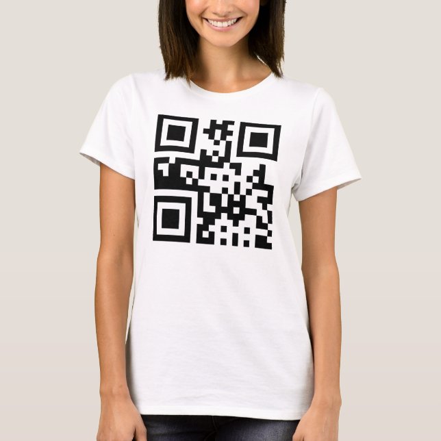 ☮ — QR-Code T-Shirt (Vorderseite)