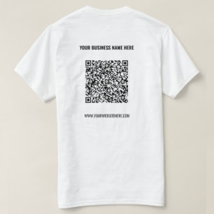 QR Code T - Shirt Benutzerdefinierter Text - Unter