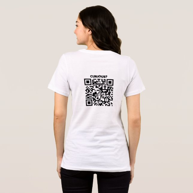 QR Code T - Shirt Neugierig? (Rückseite voll)
