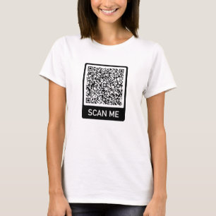 QR Code T - Shirt Scannen Sie mir Text Ihr lustige