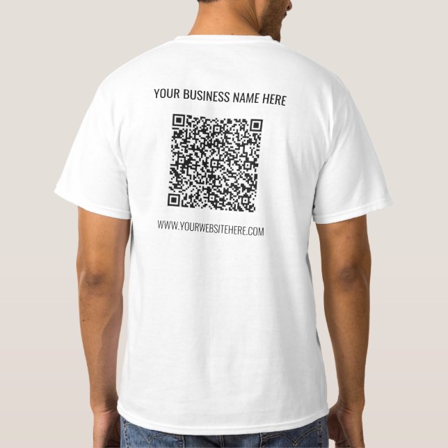 QR-Code-T - Shirt und benutzerdefinierter Text Ihr (Rückseite)