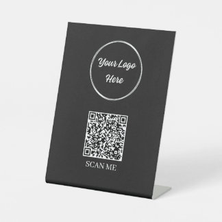 QR Code Tabletop-Zeichen Sockelschild