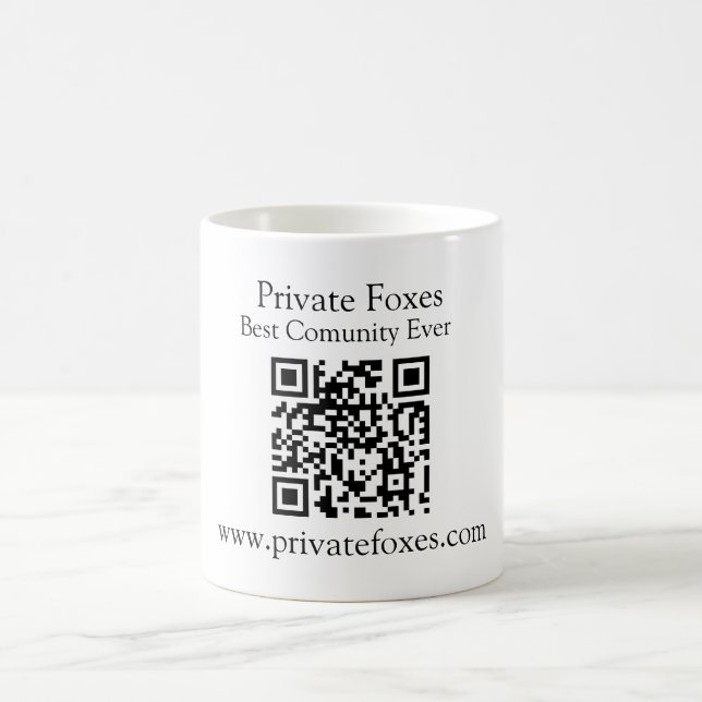 QR-Code-Tasse, Personalisierte QR-Code-Tasse Kaffeetasse (Mittel)
