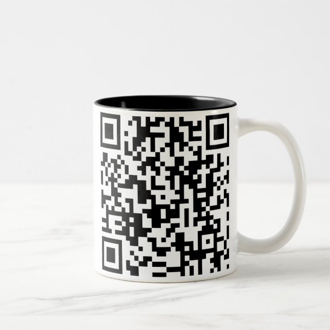 QR Code-Tasse Zweifarbige Tasse (Rechts)