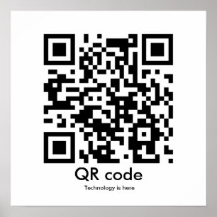 QR-Code, Technologie ist hier Poster