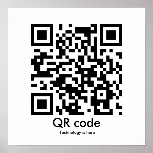 QR-Code, Technologie ist hier Poster (Vorne)