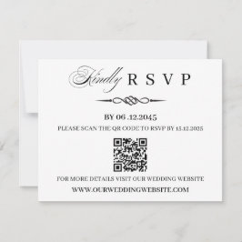 QR Code Template Celtic Knot Wedding RSVP Card Karte