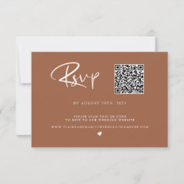 QR Code Terra Cotta Foto RSVP Card