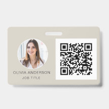 QR Code Terracotta Foto Business Card