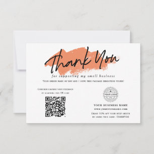 QR-Code Terracotta-Paket einfügen kleine Unternehm Dankeskarte