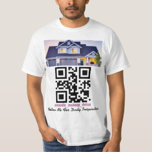 QR-Code, Text-Foto oder Logo-T - Shirt