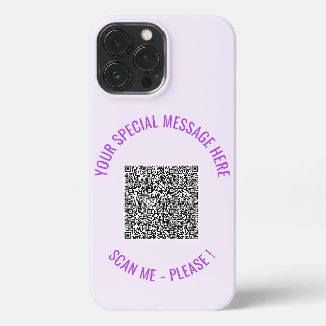 QR-Code Text Ihre besondere Nachricht iPhone Case  Hülle (Rückseite)