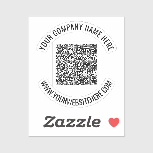 QR-Code-Textförderer für Unternehmen Aufkleber (Blatt)