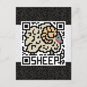QR Code the Sheep Postkarte