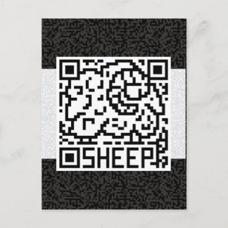 QR Code the Sheep Postkarte